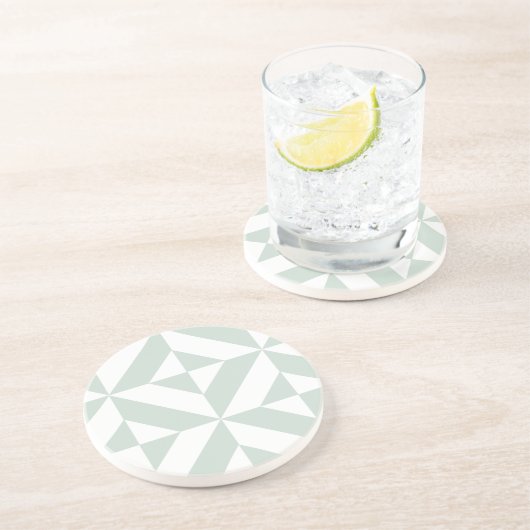 Cooles Mint Geometric Deko Cube Muster Getränkeuntersetzer (Seite)