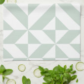 Cooles Mint Geometric Deko Cube Muster Handtuch (Gefaltet)