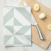 Cooles Mint Geometric Deko Cube Muster Handtuch (Viertel Falte)