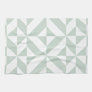 Cooles Mint Geometric Deko Cube Muster Handtuch