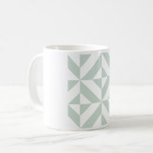 Cooles Mint Geometric Deko Cube Muster Kaffeetasse (Vorderseite Links)