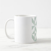 Cooles Mint Geometric Deko Cube Muster Kaffeetasse (Links)