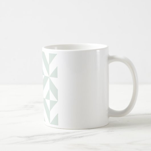 Cooles Mint Geometric Deko Cube Muster Kaffeetasse (Rechts)