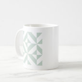 Cooles Mint Geometric Deko Cube Muster Kaffeetasse (Vorderseite Links)