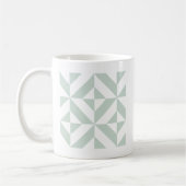 Cooles Mint Geometric Deko Cube Muster Kaffeetasse (Links)