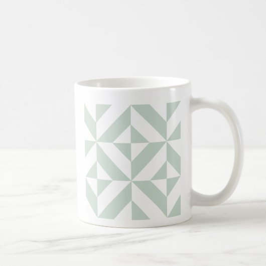 Cooles Mint Geometric Deko Cube Muster Kaffeetasse (Rechts)