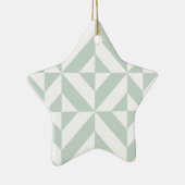 Cooles Mint Geometric Deko Cube Muster Keramik Ornament (Rechts)