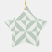 Cooles Mint Geometric Deko Cube Muster Keramik Ornament (Vorne)