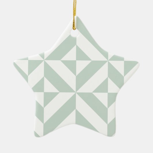 Cooles Mint Geometric Deko Cube Muster Keramik Ornament (Vorne)
