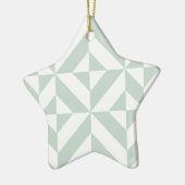 Cooles Mint Geometric Deko Cube Muster Keramik Ornament (Links)