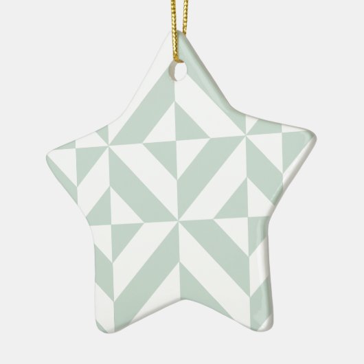 Cooles Mint Geometric Deko Cube Muster Keramik Ornament (Links)