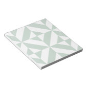 Cooles Mint Geometric Deko Cube Muster Notizblock (angewinkelt)