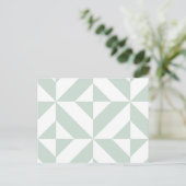 Cooles Mint Geometric Deko Cube Muster Postkarte (Stehend Vorderseite)