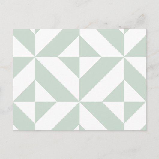 Cooles Mint Geometric Deko Cube Muster Postkarte (Vorderseite)