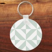 Cooles Mint Geometric Deko Cube Muster Schlüsselanhänger (Vorderseite)