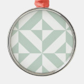 Cooles Mint Geometric Deko Cube Muster Silbernes Ornament (Vorne)