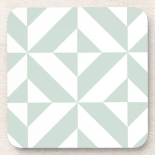 Cooles Mint Geometric Deko Cube Muster Untersetzer