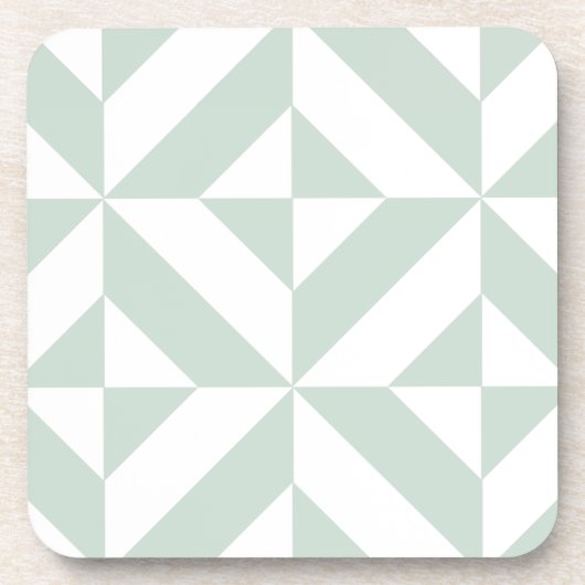 Cooles Mint Geometric Deko Cube Muster Untersetzer (Vorderseite)
