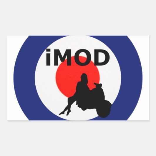 Cooles Mod Rechteckiger Aufkleber (Vorderseite)