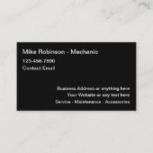 Cooles Modern Automotive Tire Theme Visitenkarte (Rückseite)