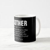 Cooles Modern Black and White Brothers Zitat Kaffeetasse (VorderseiteRechts)