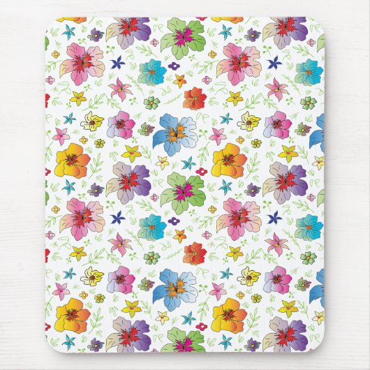 Cooles Modern Fun Blume Muster Mousepad (Vorne)