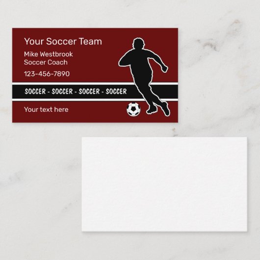 Cooles Modern Soccer Theme Visitenkarte (Vorne/Hinten)