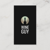 Cooles Modern Wine Flasche Sommelier Logo Visitenkarte (Vorderseite)