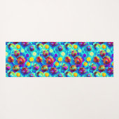 Cooles modernes abstraktes, farbiges Kristall Yogamatte (Rückseite (Horizontal))