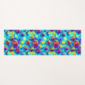 Cooles modernes abstraktes, farbiges Kristall Yogamatte (Vorderseite (Horizontal))