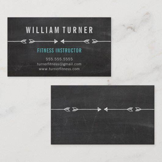 COOLES MODERNES ARROW, einfache Skizze, trendige T Visitenkarte (Vorne/Hinten)