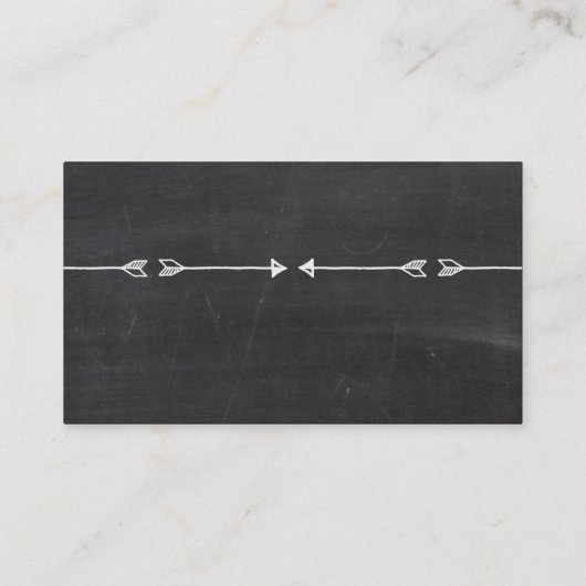 COOLES MODERNES ARROW, einfache Skizze, trendige T Visitenkarte (Rückseite)