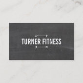 COOLES MODERNES ARROW, einfaches Text, trendige Ta Visitenkarte (Rückseite)