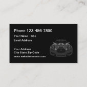 Cooles modernes Automobilgeschäft Visitenkarte (Rückseite)