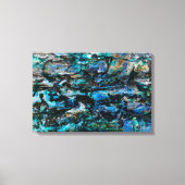 Cooles, modernes, blaues Lackdesign für alte Wandg Leinwanddruck (Vorderseite)