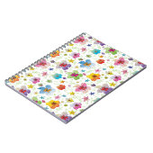 Cooles modernes Blume-Muster Stilvoll Notizblock (Linke Seite)