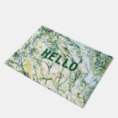 Cooles modernes Blumenmuster Blume Design Fußmatte (Schrägansicht)