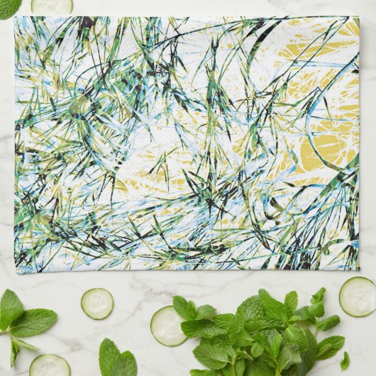 Cooles modernes Blumenmuster Blume Design Handtuch (Gefaltet)