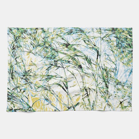 Cooles modernes Blumenmuster Blume Design Handtuch (Horizontal)