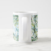 Cooles modernes Blumenmuster Blume Design Jumbo-Tasse (Rückseite)