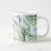 Cooles modernes Blumenmuster Blume Design Jumbo-Tasse (Rechts)