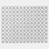 Cooles, modernes Boho Schwarz-Weiß-Muster Rhombus Fleecedecke (Vorderseite (Horizontal))