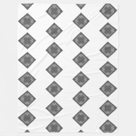 Cooles, modernes Boho Schwarz-Weiß-Muster Rhombus Fleecedecke