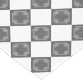 Cooles, modernes Boho Schwarz-Weiß-Muster Rhombus Kurzer Tischläufer (Ecke)