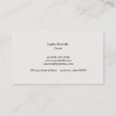 Cooles, modernes Cream Türkise Blue Circle Monogra Visitenkarte (Rückseite)