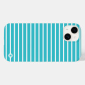 cooles, modernes Drehbuch Blau mit weißen Streifen Case-Mate iPhone Hülle (Rückseite (Horizontal))