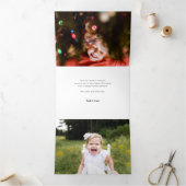 Cooles, modernes Drehbuch Dreifach Gefaltete Urlaubskarte (Innenseite)