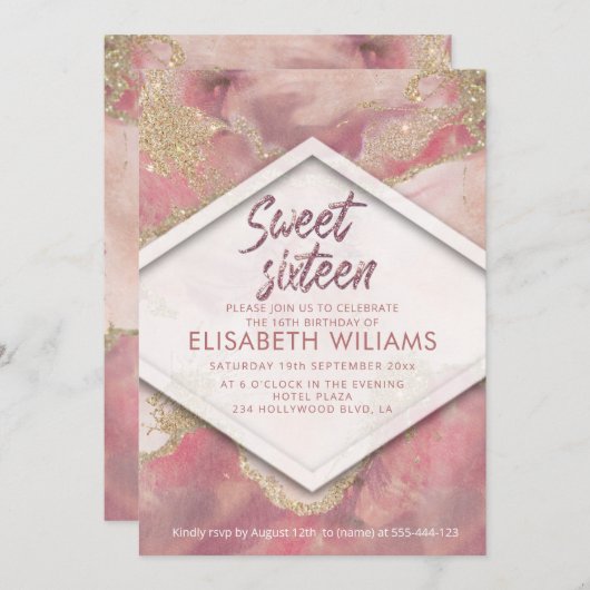 Cooles modernes Duftwasser Einladung (Vorne/Hinten)