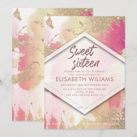 Cooles modernes Duftwasser Einladung (Vorne/Hinten)