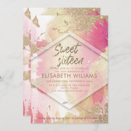 Cooles modernes Duftwasser Einladung (Vorne/Hinten)